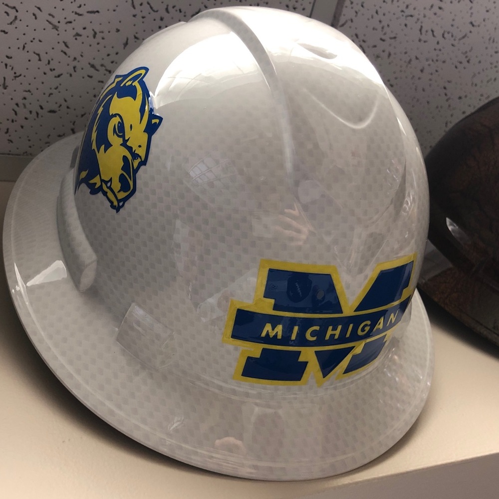 Custom team design HYDROGRAPHIC hard hats